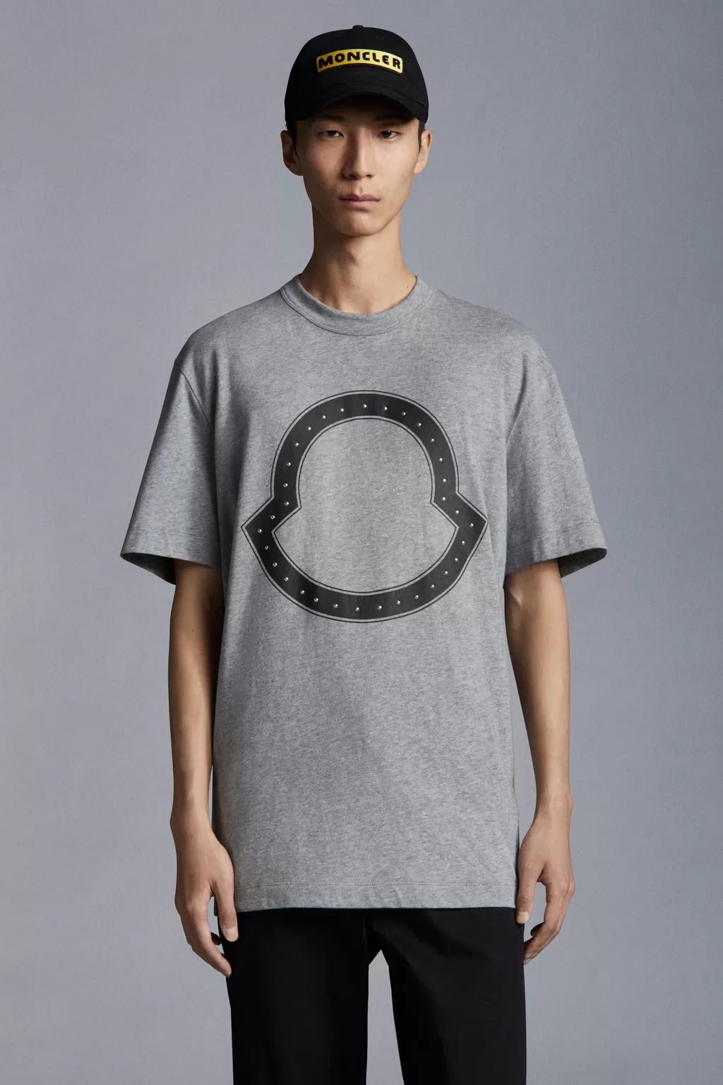 Moncler Logo-print T-shirt In Gray