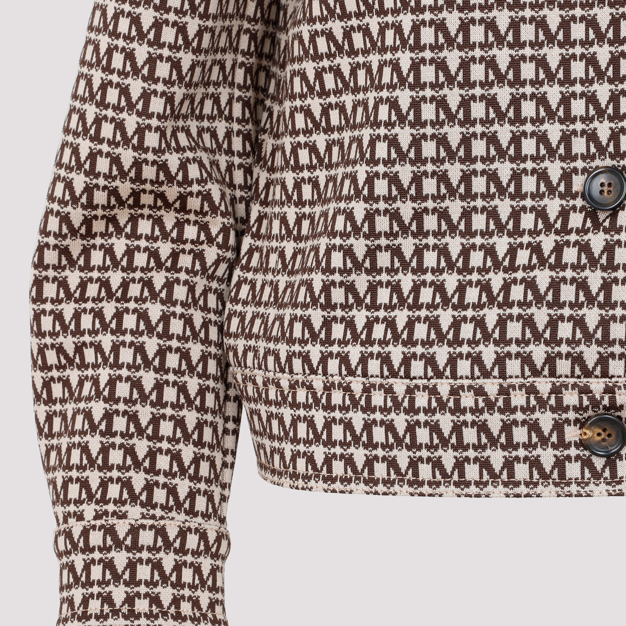 Max Mara Logo Jacquard Jacket In Multicolor