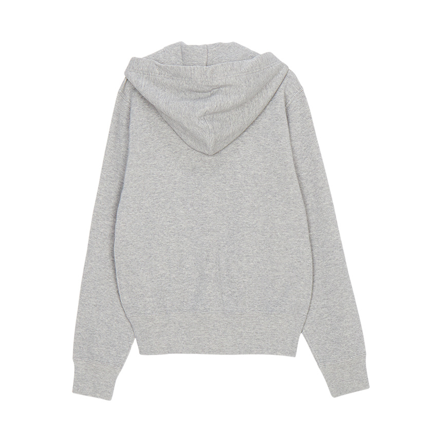 Comme Des Garçons Play Hooded Zip-up In Gray