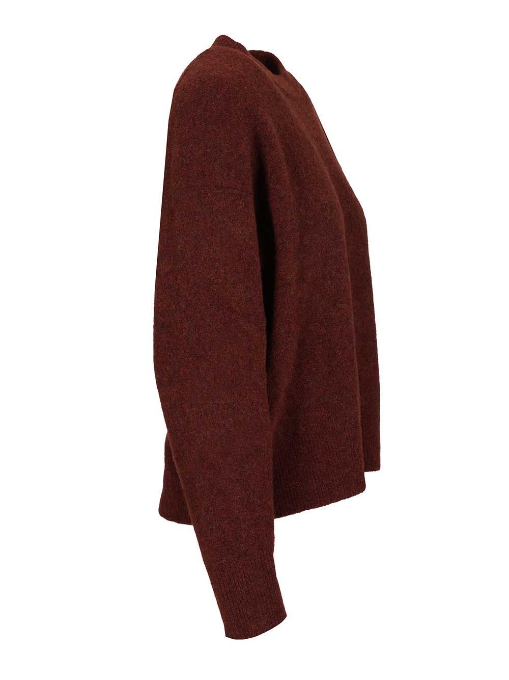 Filippa K Crewneck Sweater In Burgundy