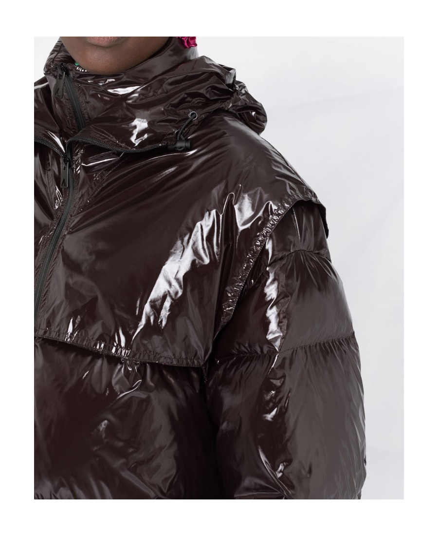 Bottega Veneta High-shine Puffer Jacket In Black