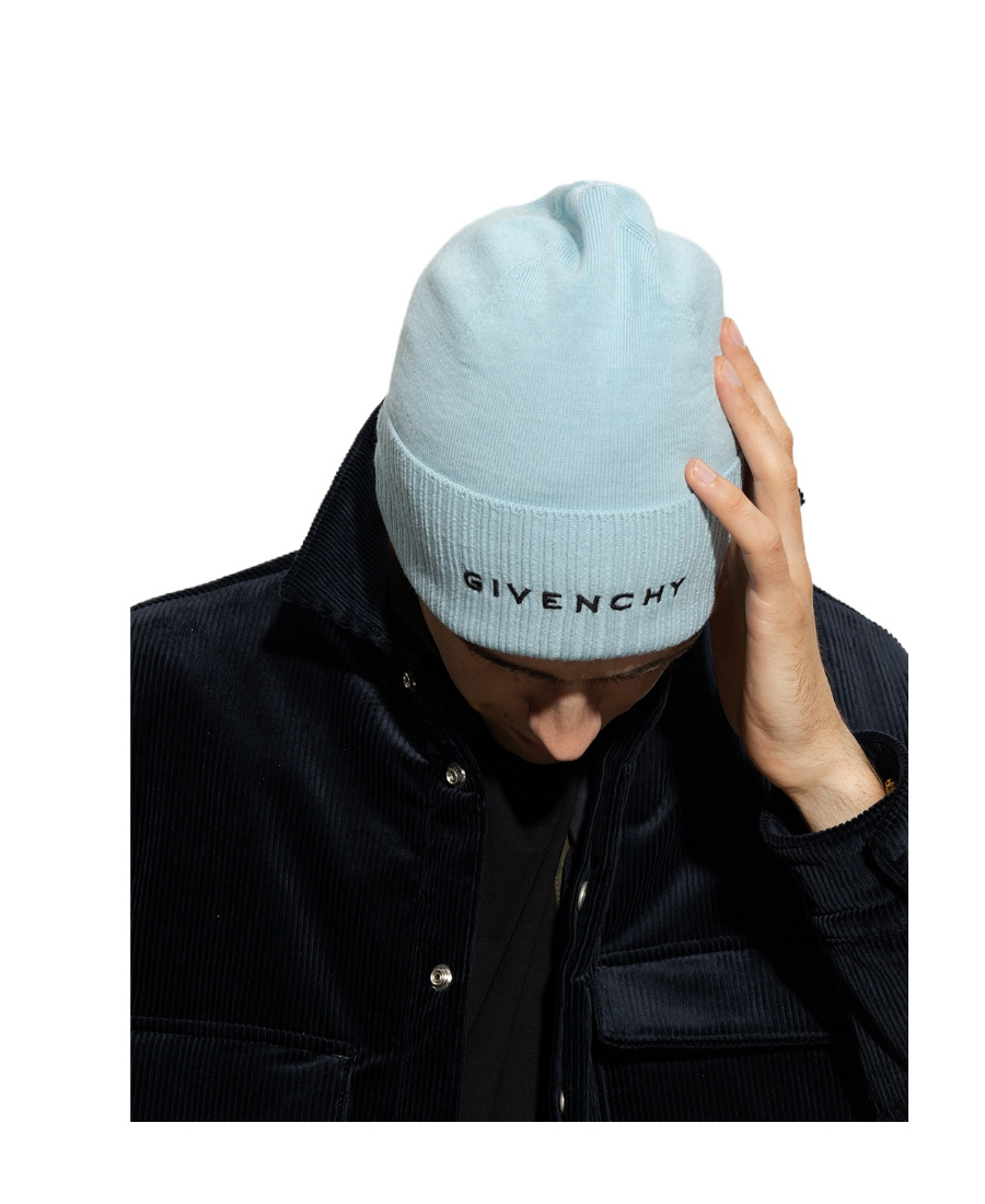 Givenchy Logo Hat In Blue