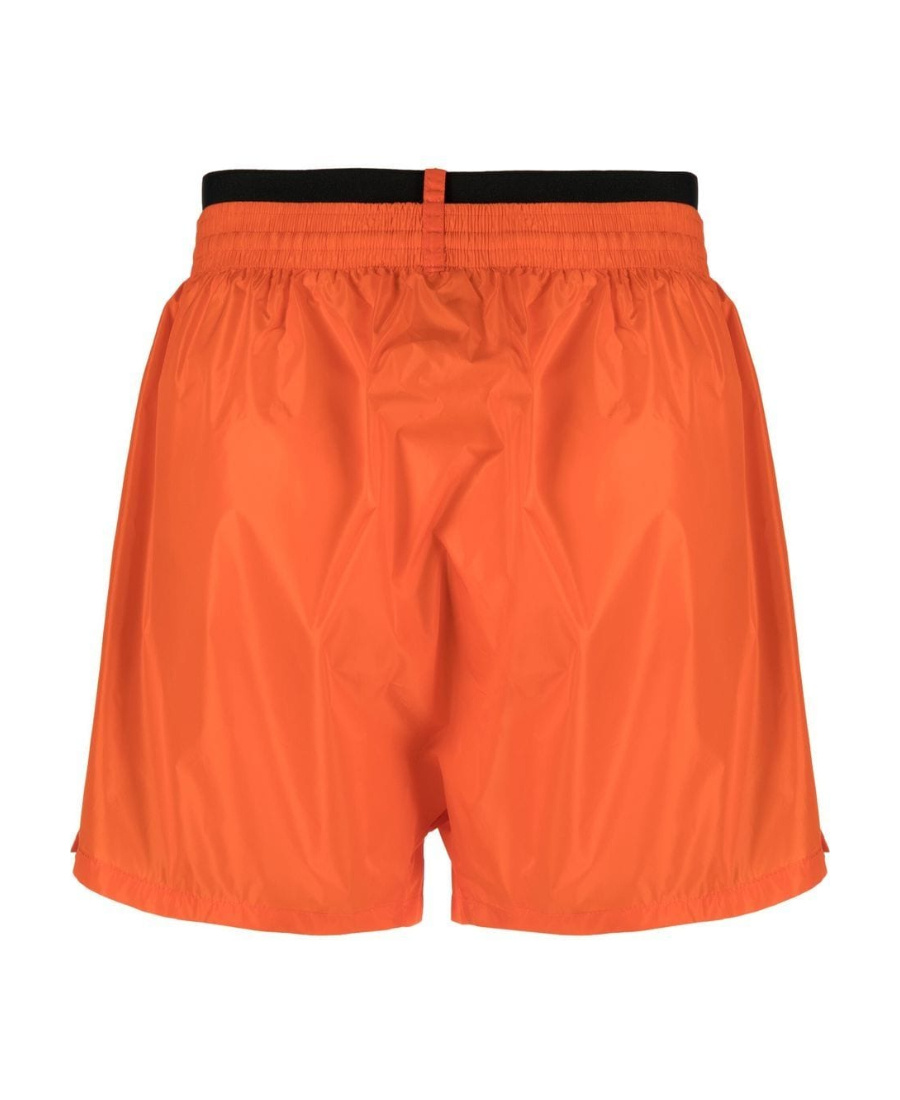 Dsquared2 Double Logo-waist Swim Shorts In Orange