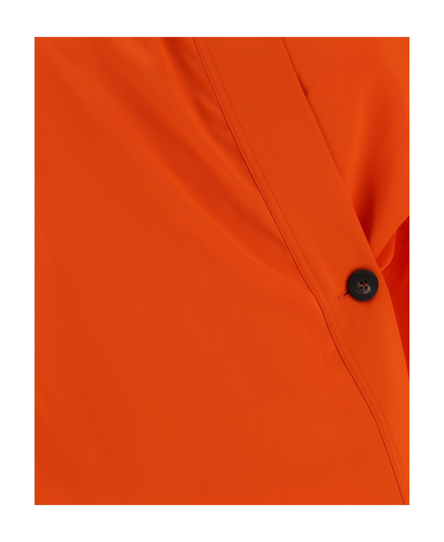 Ferragamo Shirt With Asymmetrical Closure Orange Women In Orange