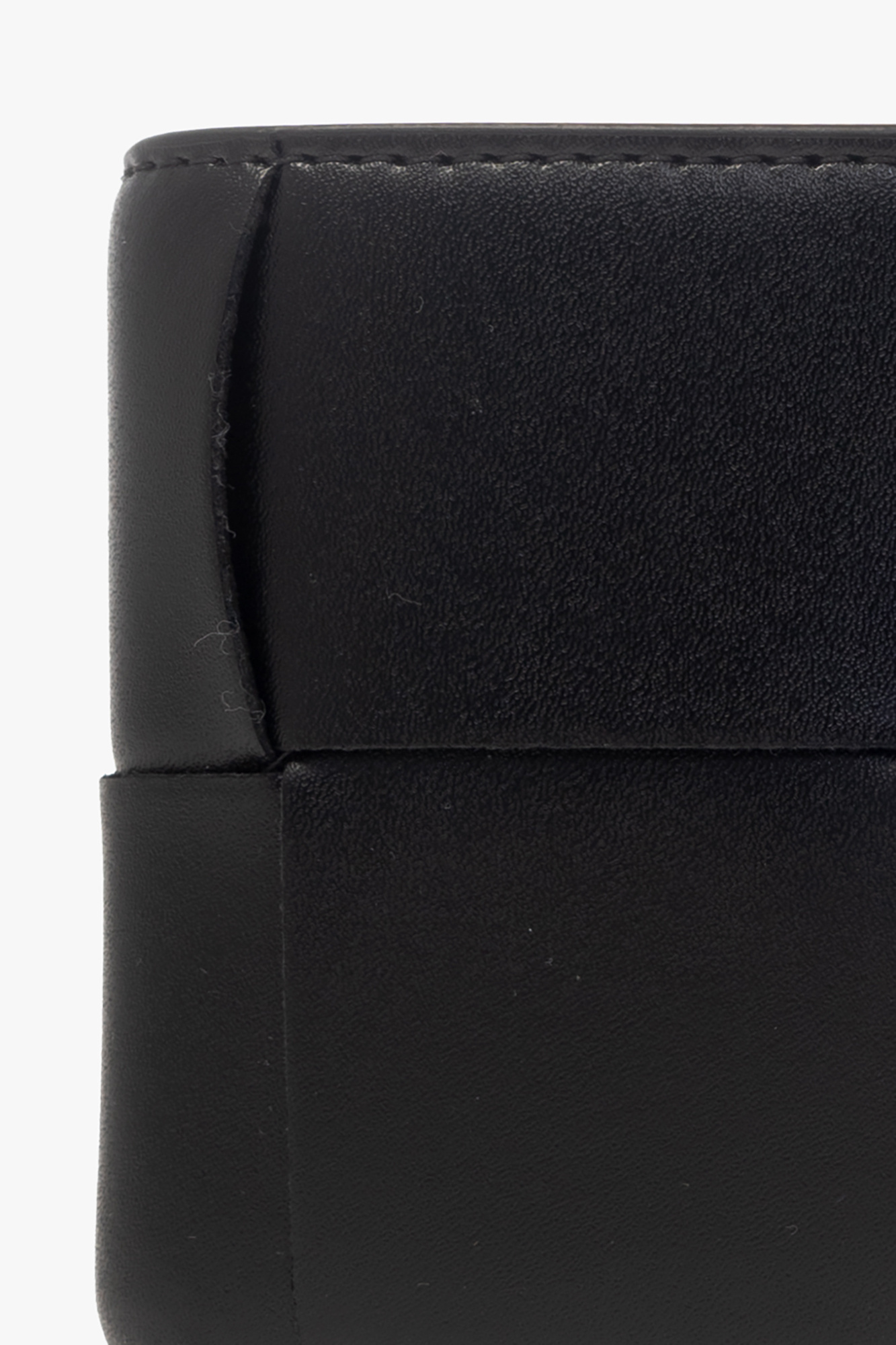 Bottega Veneta Bi-fold Intrecciato Wallet In Calf Leather In Black