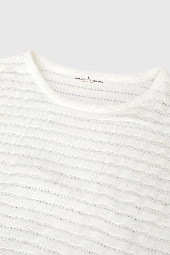 Ermanno Scervino Riveted T-shirt With Round Neck