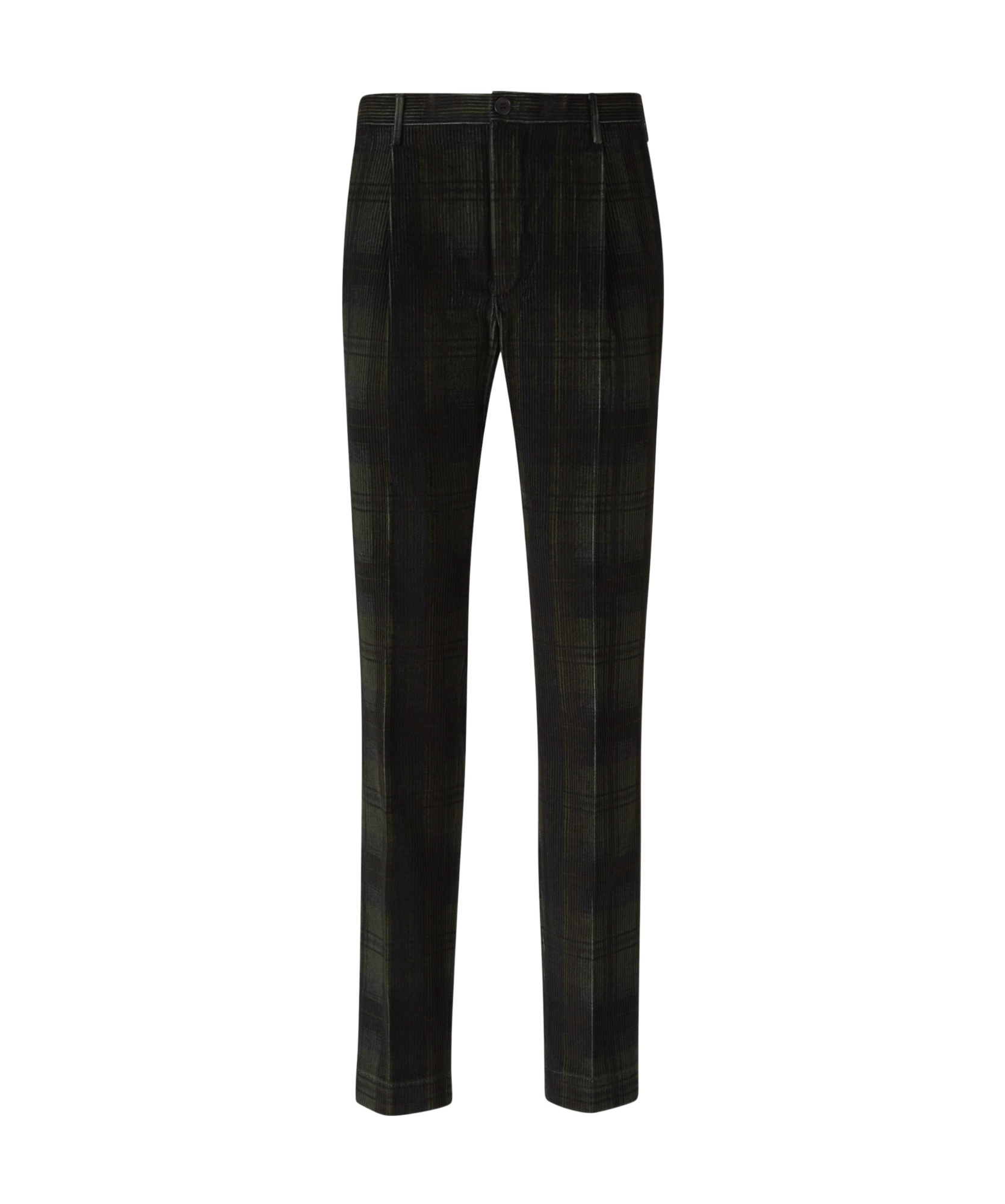 Incotex Cotton Corduroy Trousers In Black