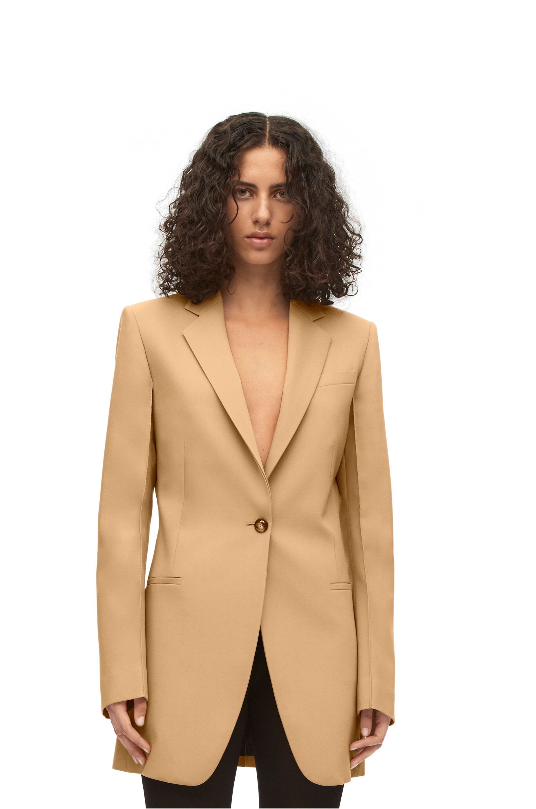 Loewe Logo Blazer In Nude