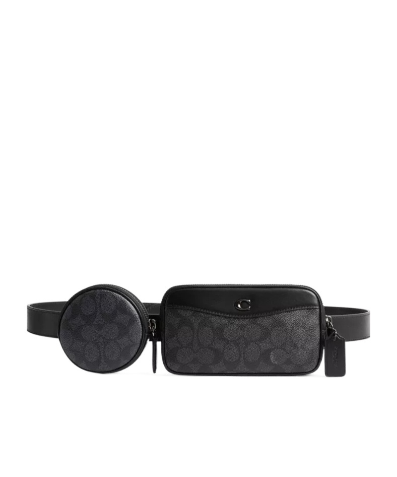 Shop Coach Signature Canvas Multi-bag Waist Pack In Black