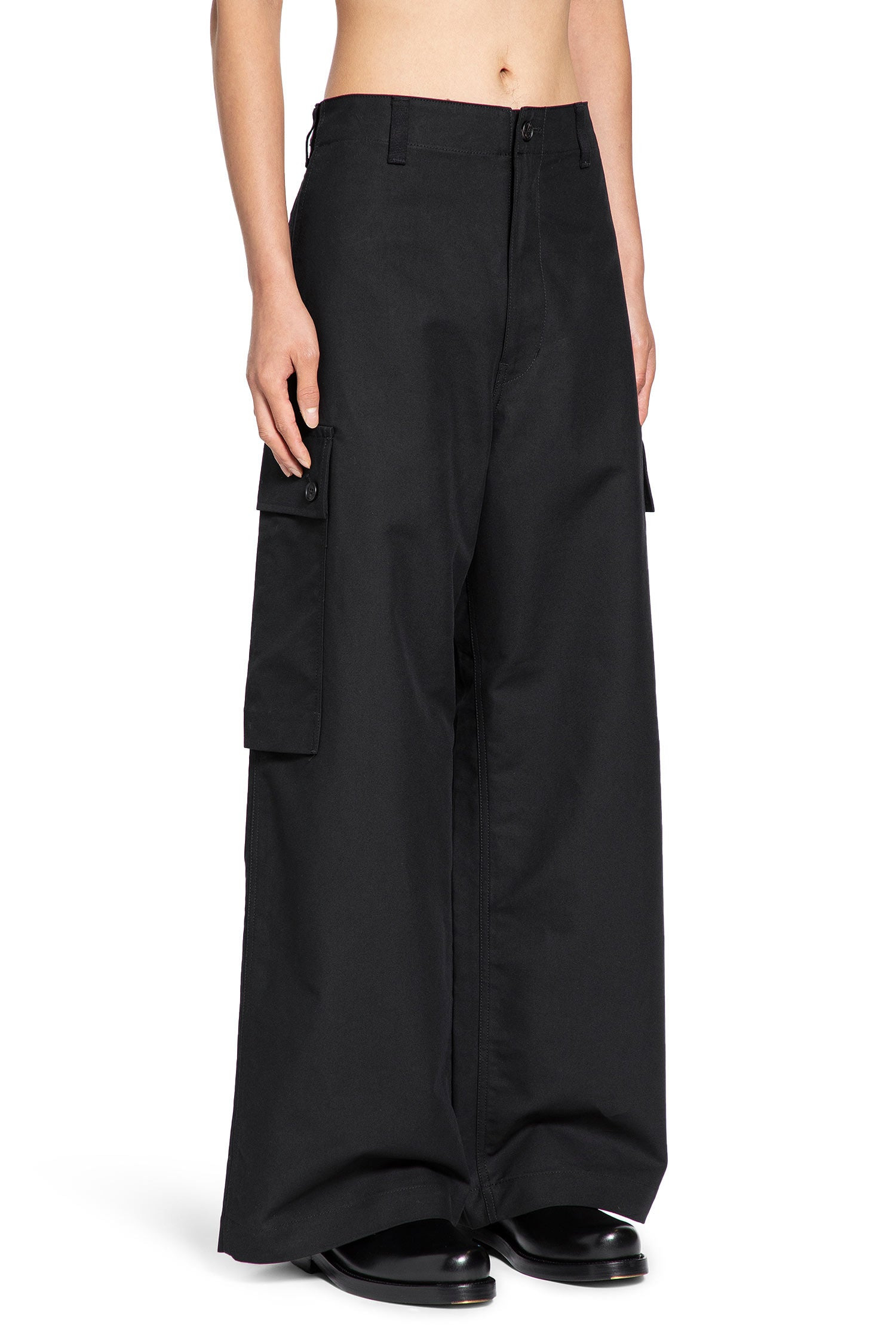 Comme Des Garçons Belt Loop Casual Pants In Black