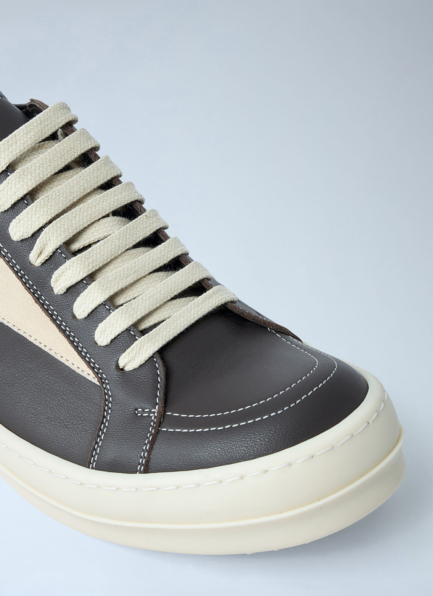 Rick Owens Lace-up Low-top Sneakers In Black