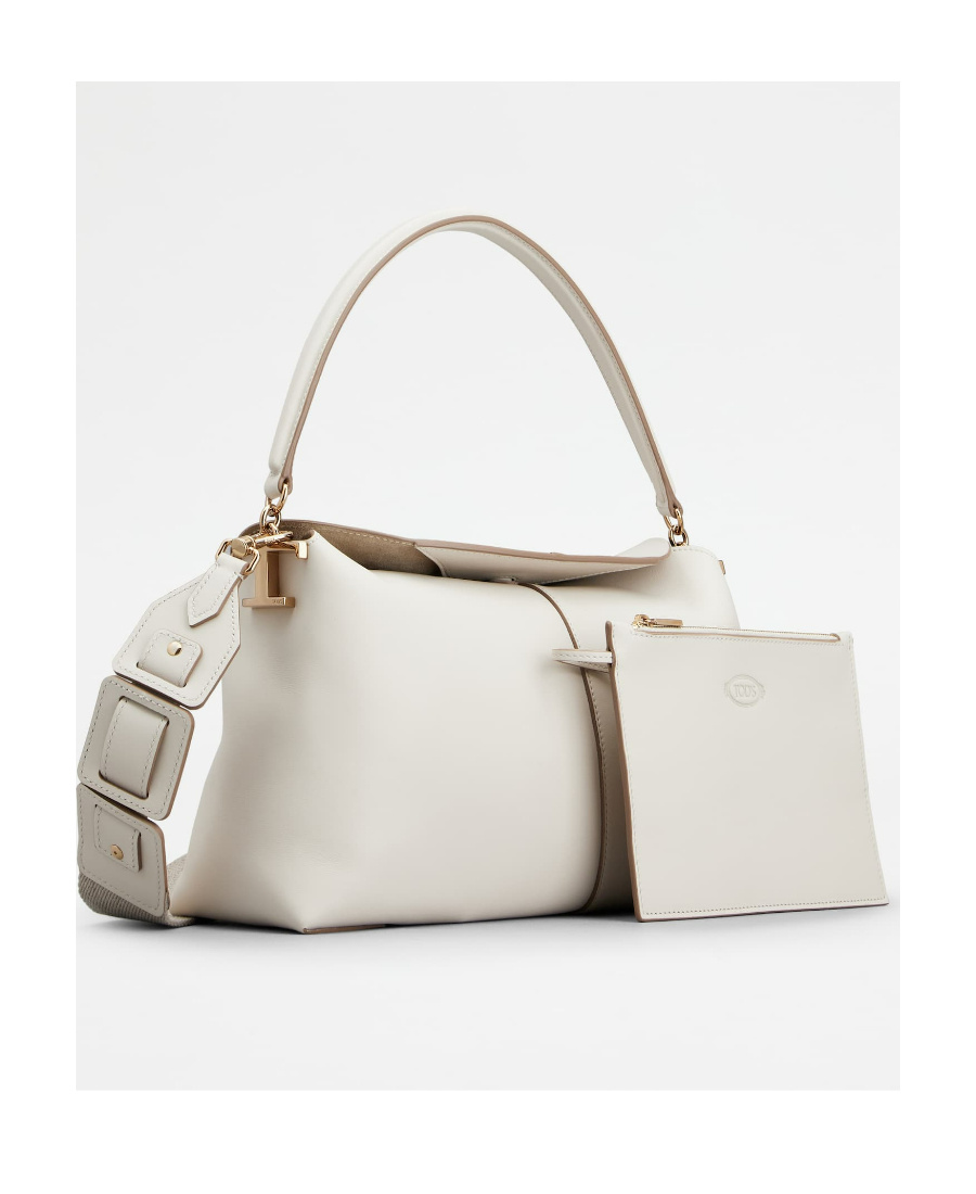 Tod's T Case Logo-plaque Shoulder Bag In White