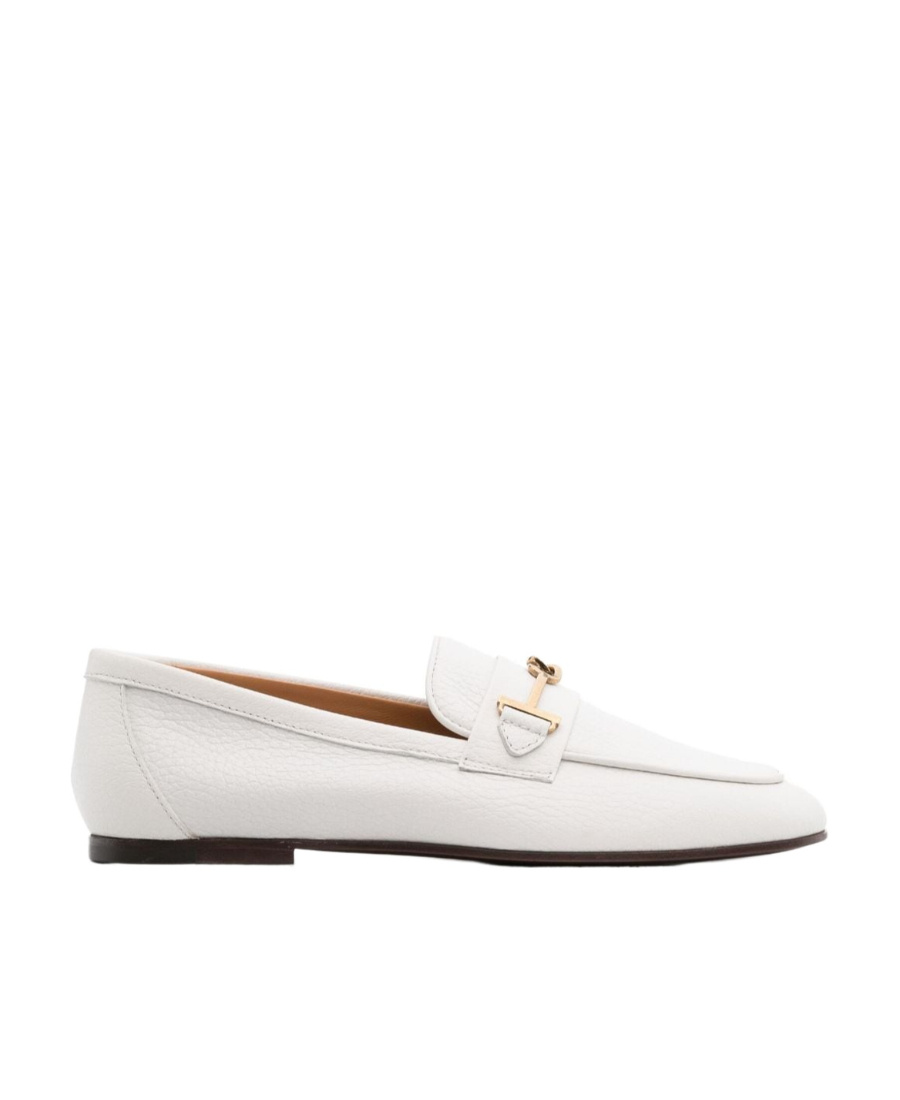 Tod's Leather Loafers In White