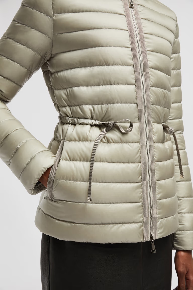 Shop Moncler Raie Short Down Jacket In Nude
