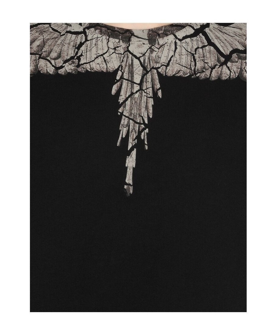Marcelo Burlon County Of Milan Wings Prints Sweatshirt In Black