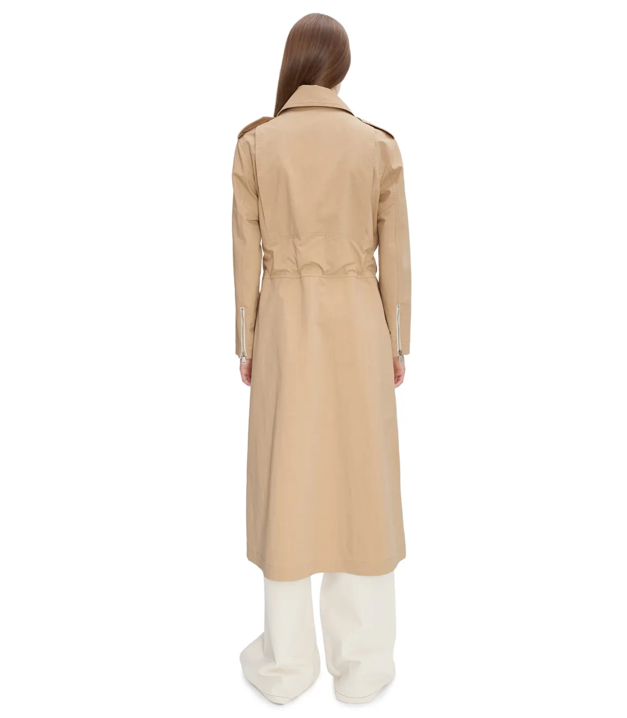 Apc Madame Recamier Trench Coat In Nude