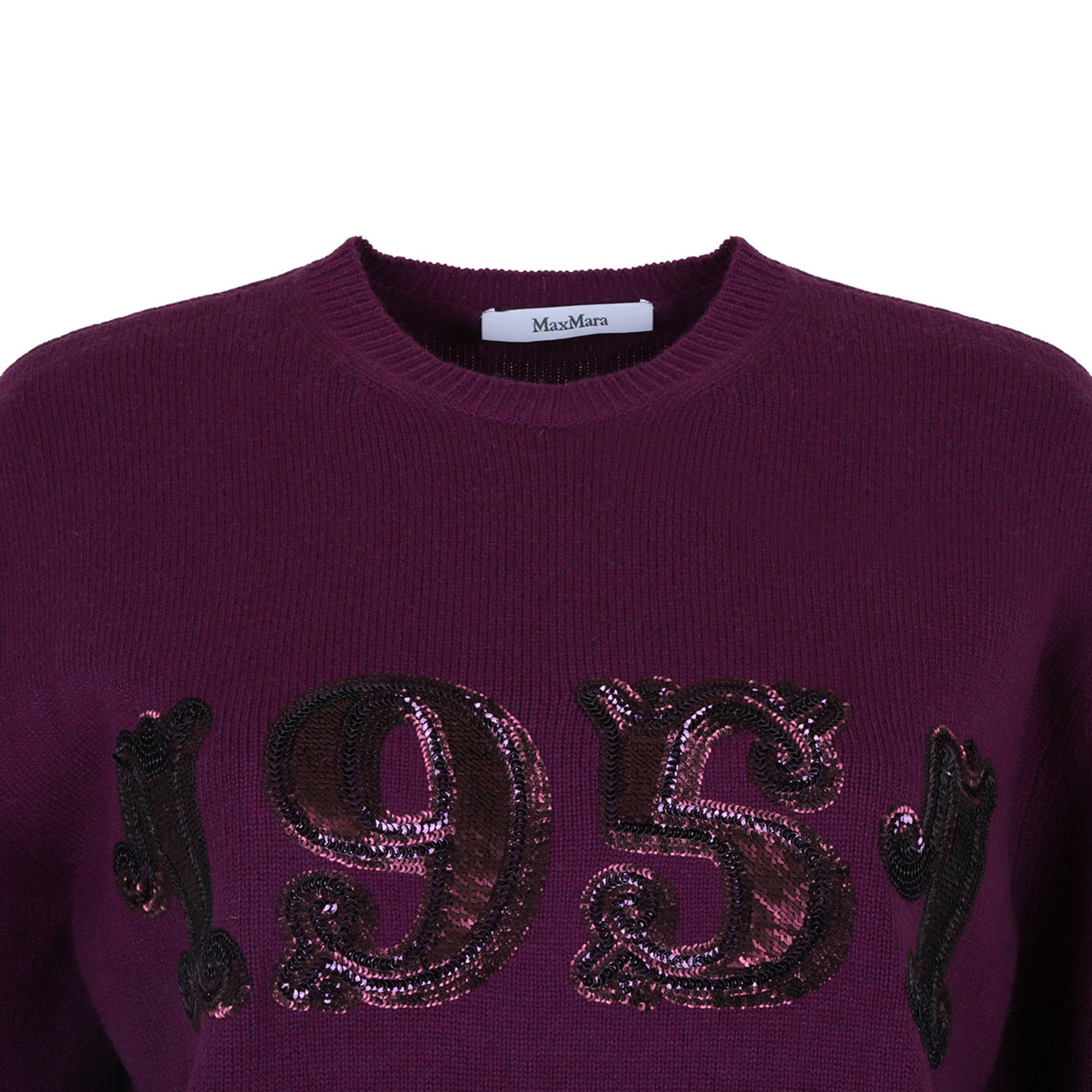 Max Mara Long-sleeved Sweater In Red