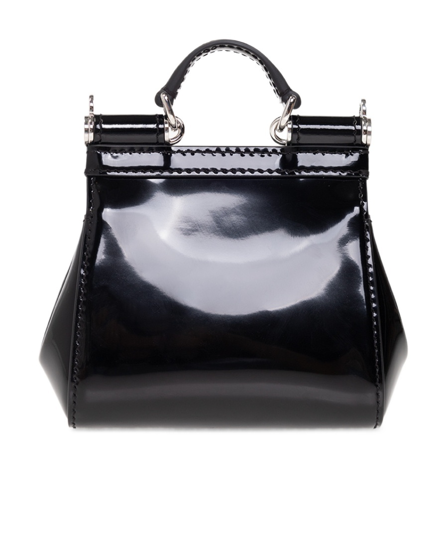 Shop Dolce & Gabbana Logo-plaque Leather Mini Bag In Black