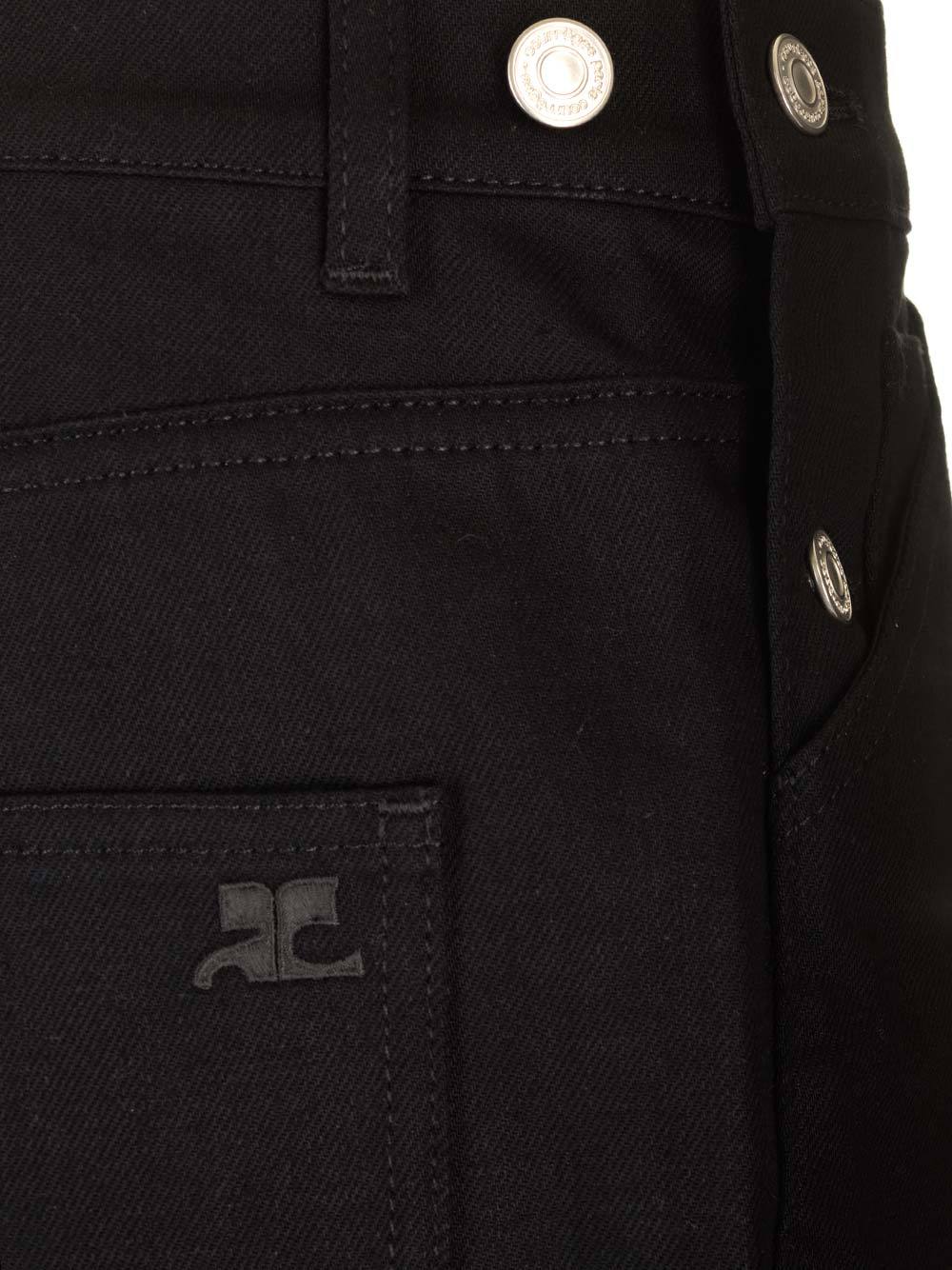 Courrèges Black Sailor Shorts In Black