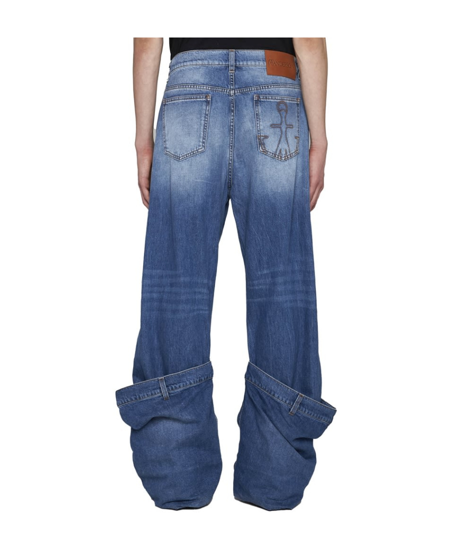 Jw Anderson Straight-leg Bucket Jeans In Blue