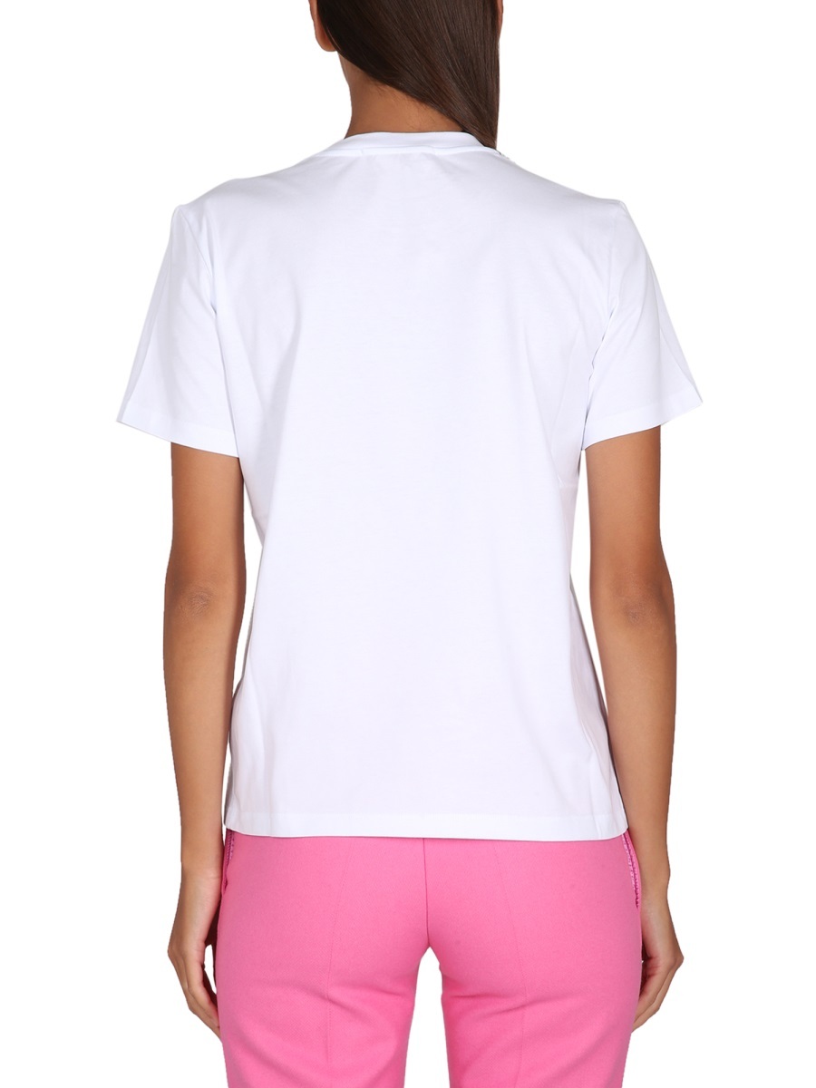 Msgm Graphic-print Cotton T-shirt In White