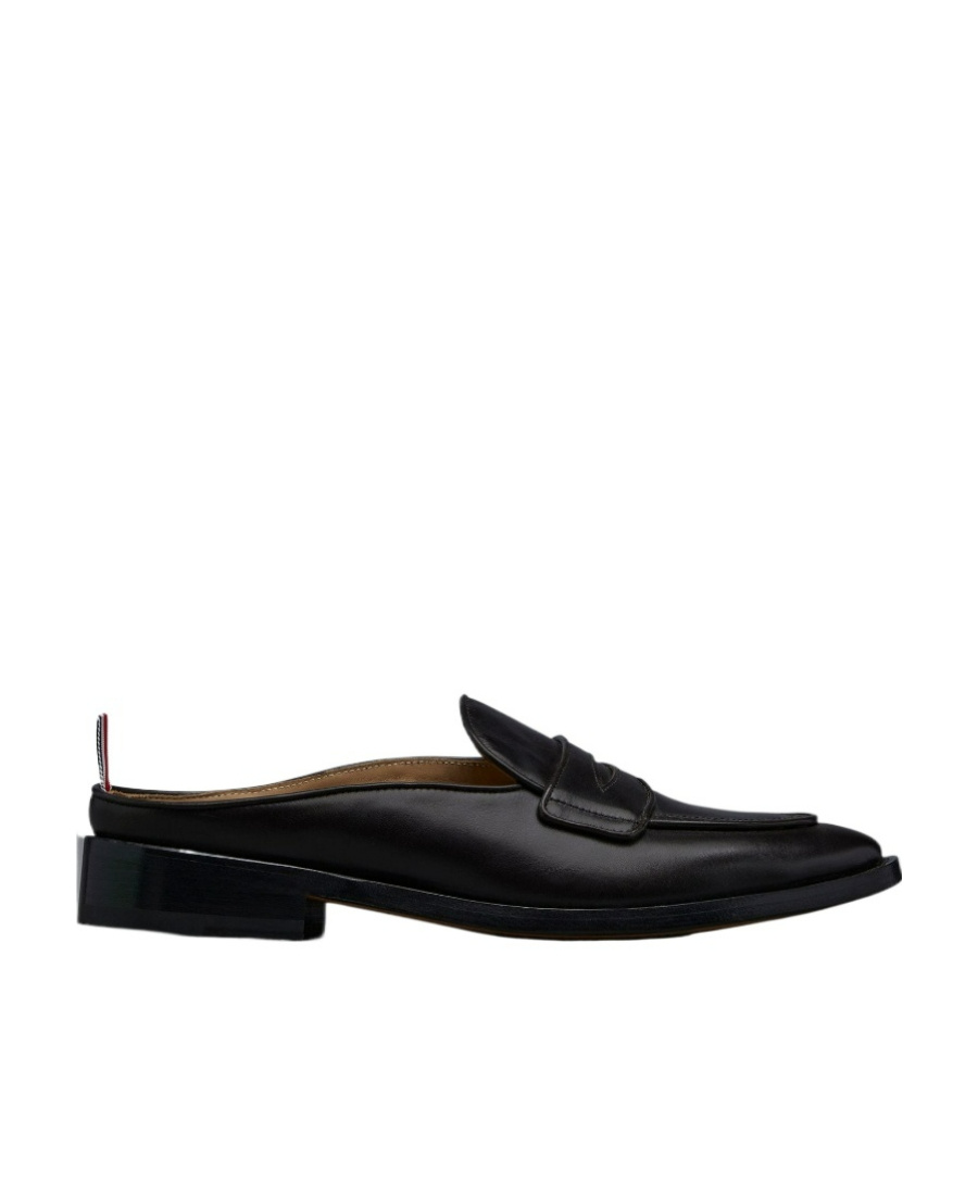 Thom Browne Varsity Slip-on Penny Loafers In Black