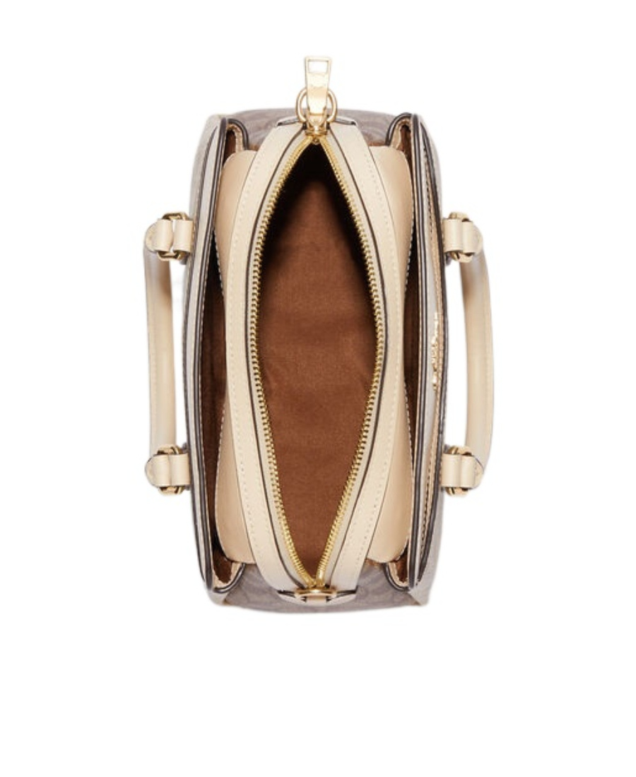 Coach Color Matching Iconic Canvas Mini Darcie Shoulder Bag In Brown