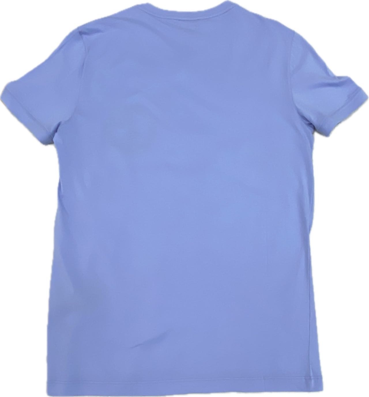Giorgio Armani Round Neck Short Sleeve T-shirt In Blue