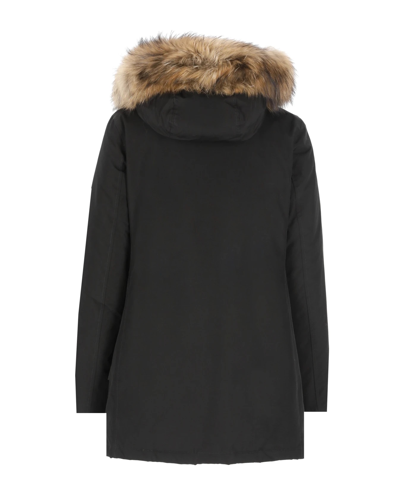 Woolrich Arctic Detachable Fur Parka Clothing In Black
