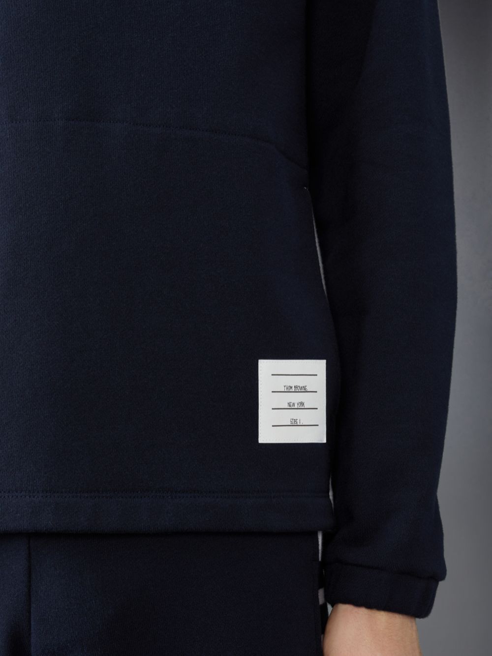 Shop Thom Browne Funnel-neck Cotton Sweatshirt In Black