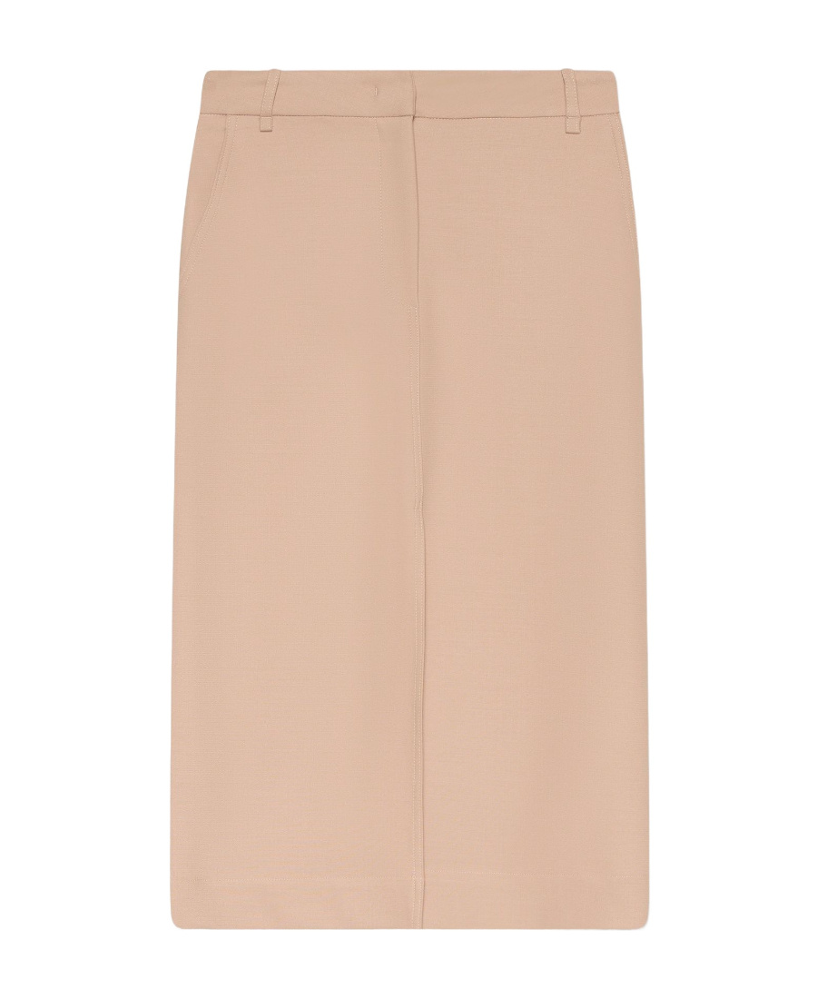 Shop Fabiana Filippi Macramé Midi Skirt In Nude