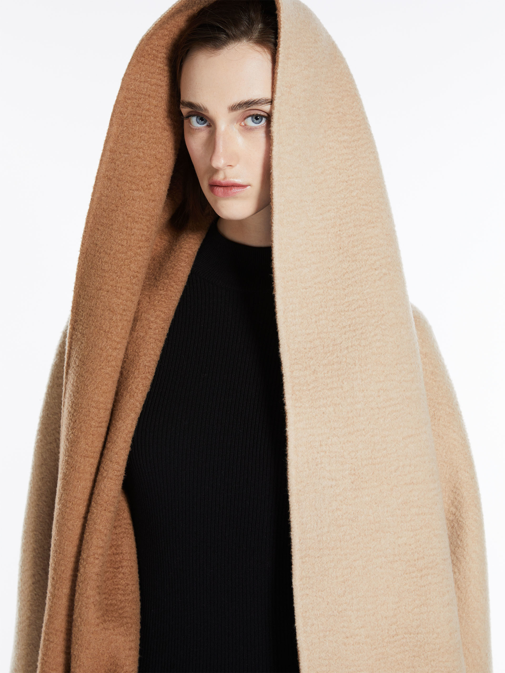 Max Mara Senna Reversible Camel Hair Coat In Brown
