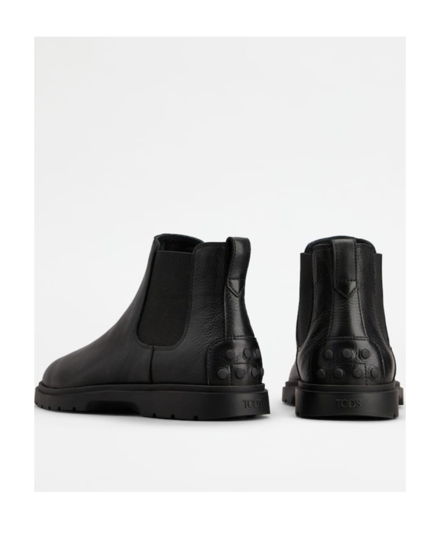 Tod's Tronchetto Slip-on Leather Boots In Black