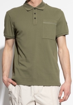 Moncler Men's Cotton Polo Shirt In Green