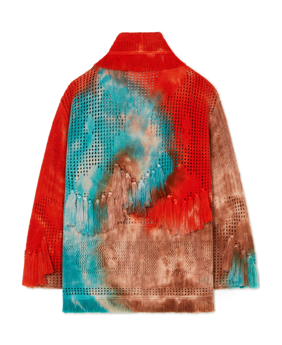 ALANUI ALANUI CALIFORNIA DREAMING TIE-DYED FRINGED CARDIGAN