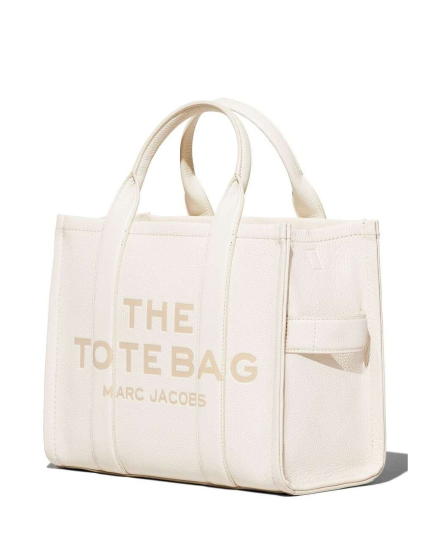 Marc Jacobs The Leather Medium Tote Bag In White