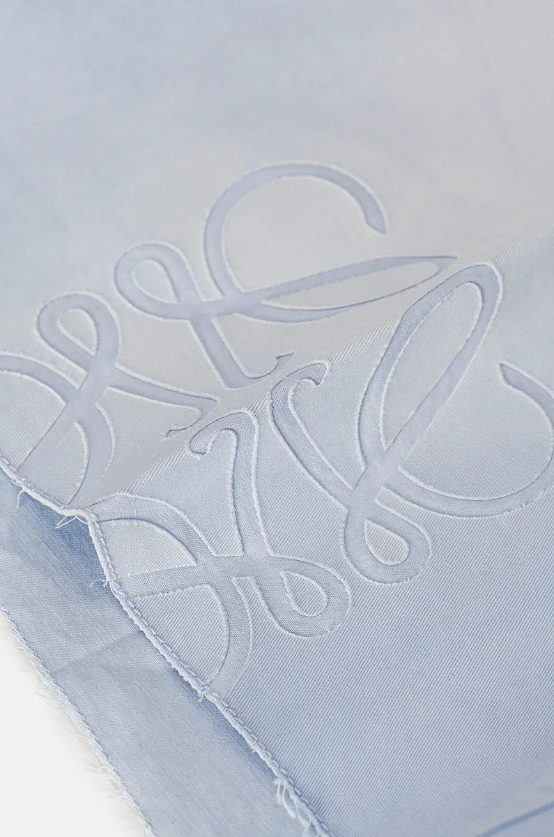 Loewe Debossed-anagram Shorts In Sky-blue