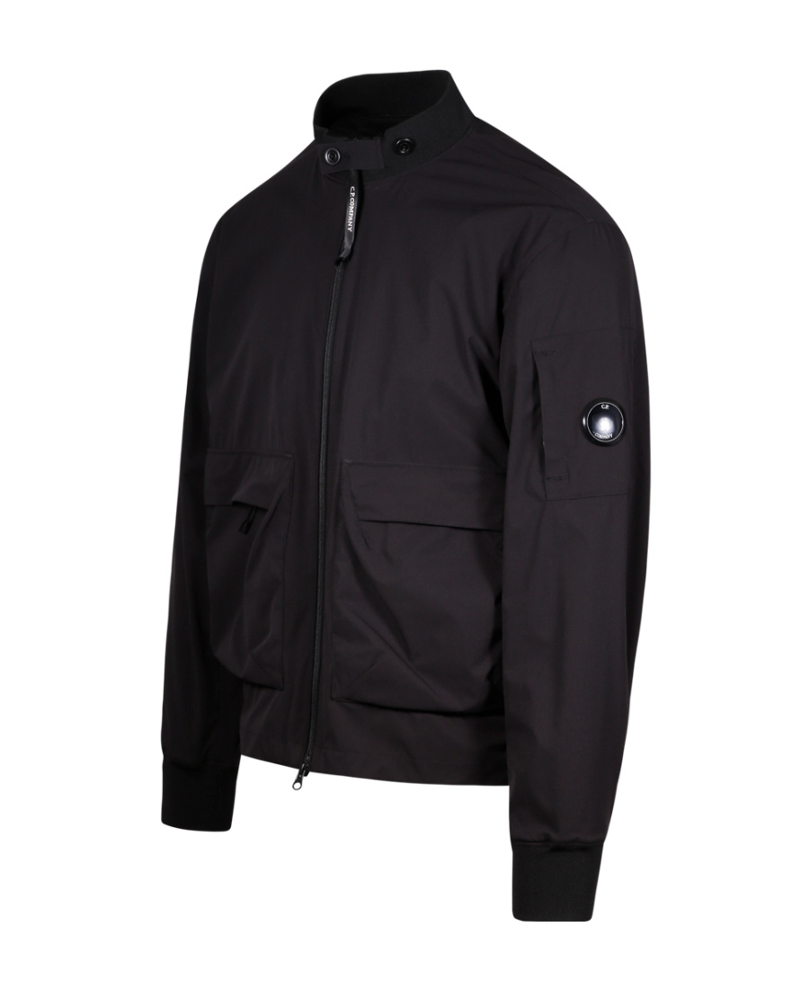 C.p. Company Lens-appliqué Bomber Jacket In Black