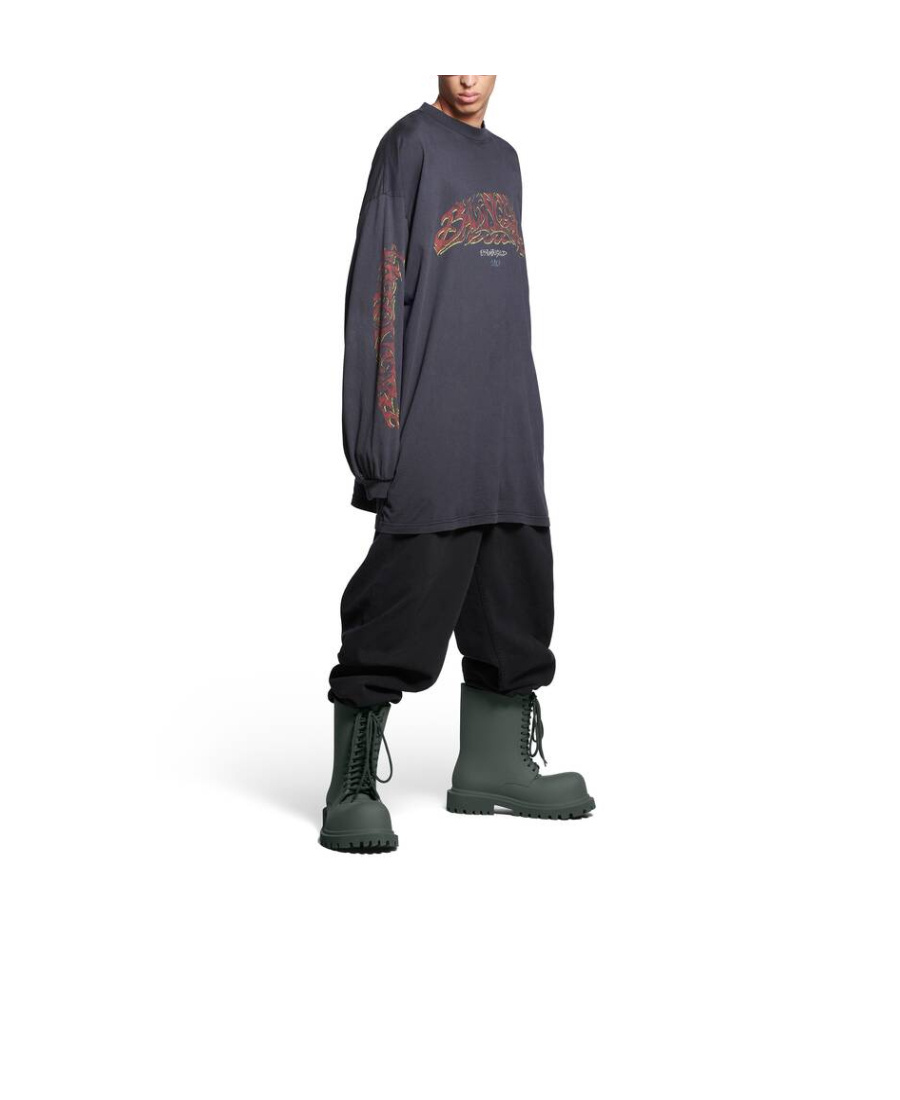 Balenciaga Steroid Combat Boots In Green
