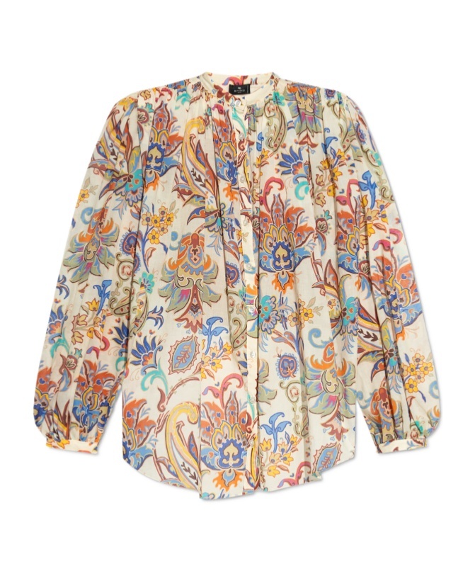 Etro Paisley-print Cotton-voile Blouse