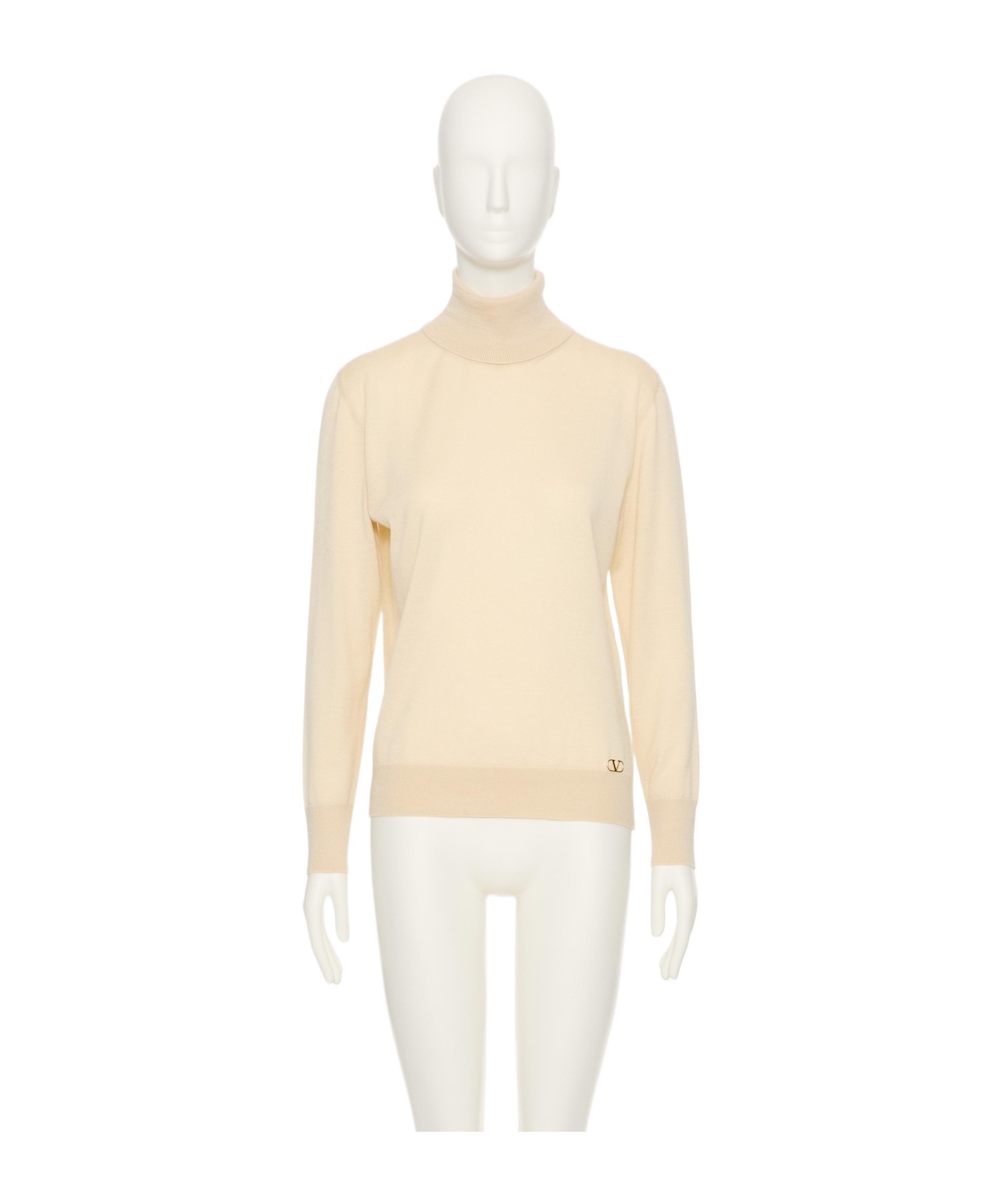 Valentino Long-sleeved Sweater In Nude
