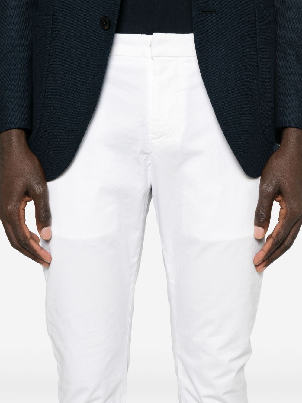 Dondup Trousers With Belt Loops And Pockets In White