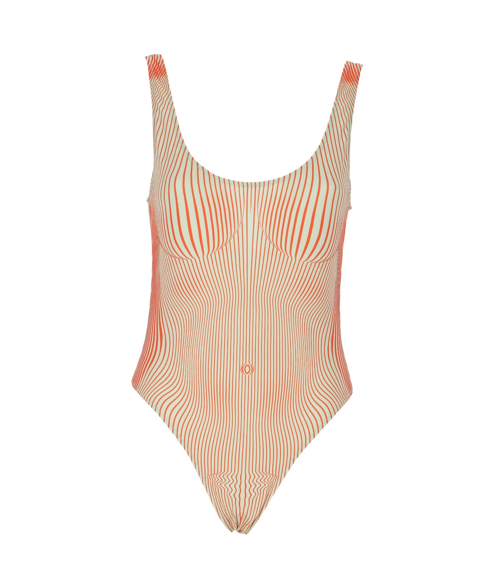 Shop Jean Paul Gaultier Pinstripe Body Morphing Swimsuit In Nude