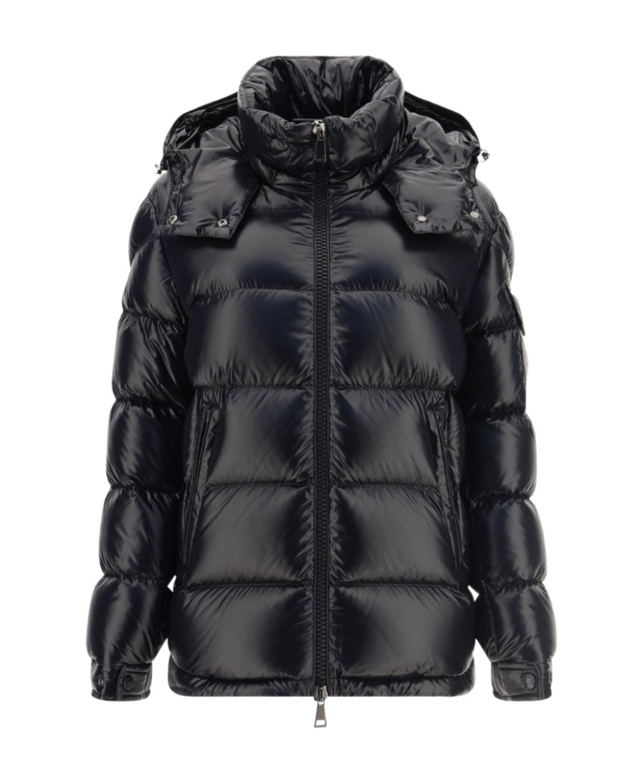Moncler Maire Hooded Quilted Glossed-shell Down Jacket In Black
