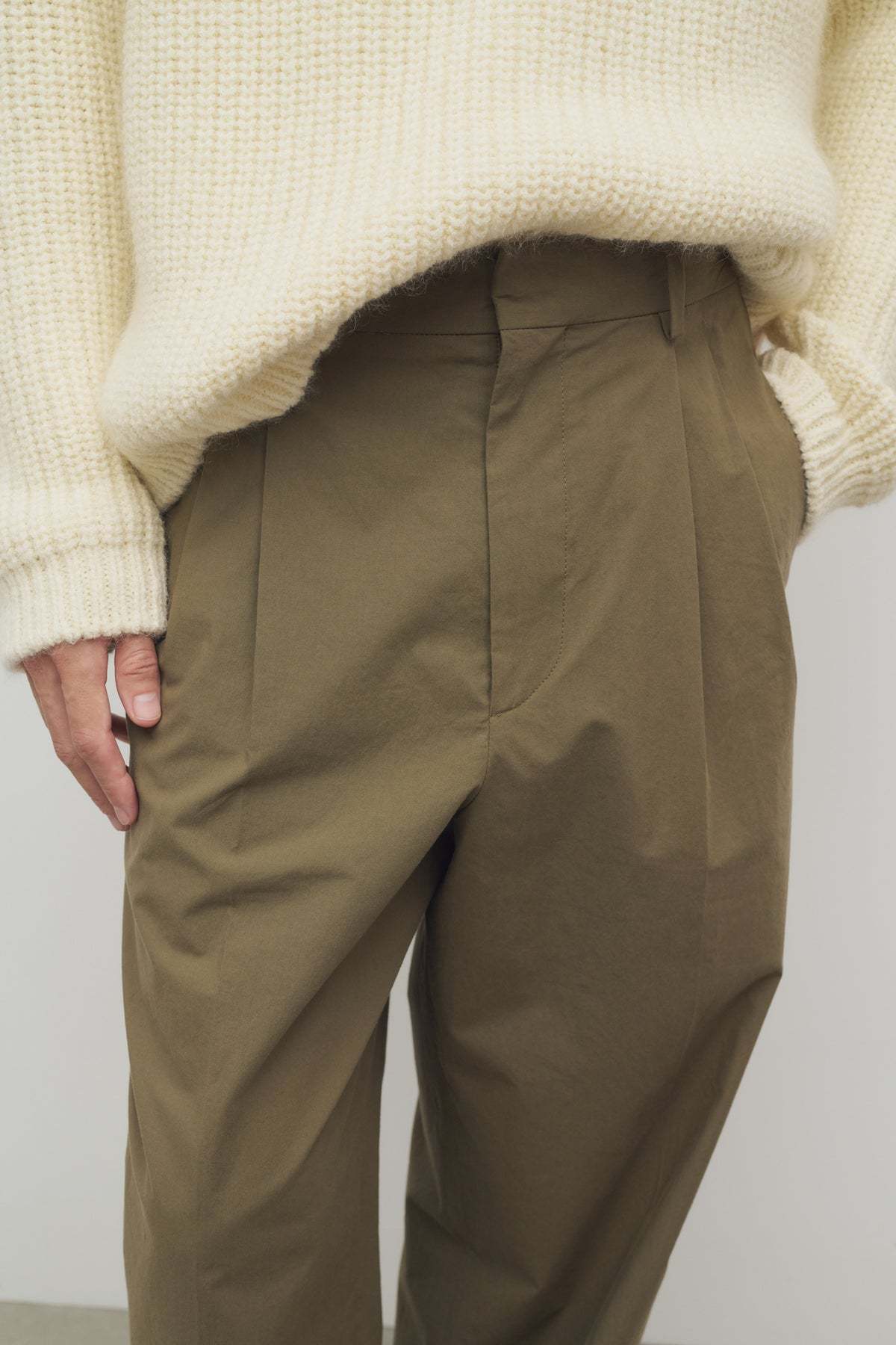 The Row Trousers Front Pleated Belt Loops In Brown