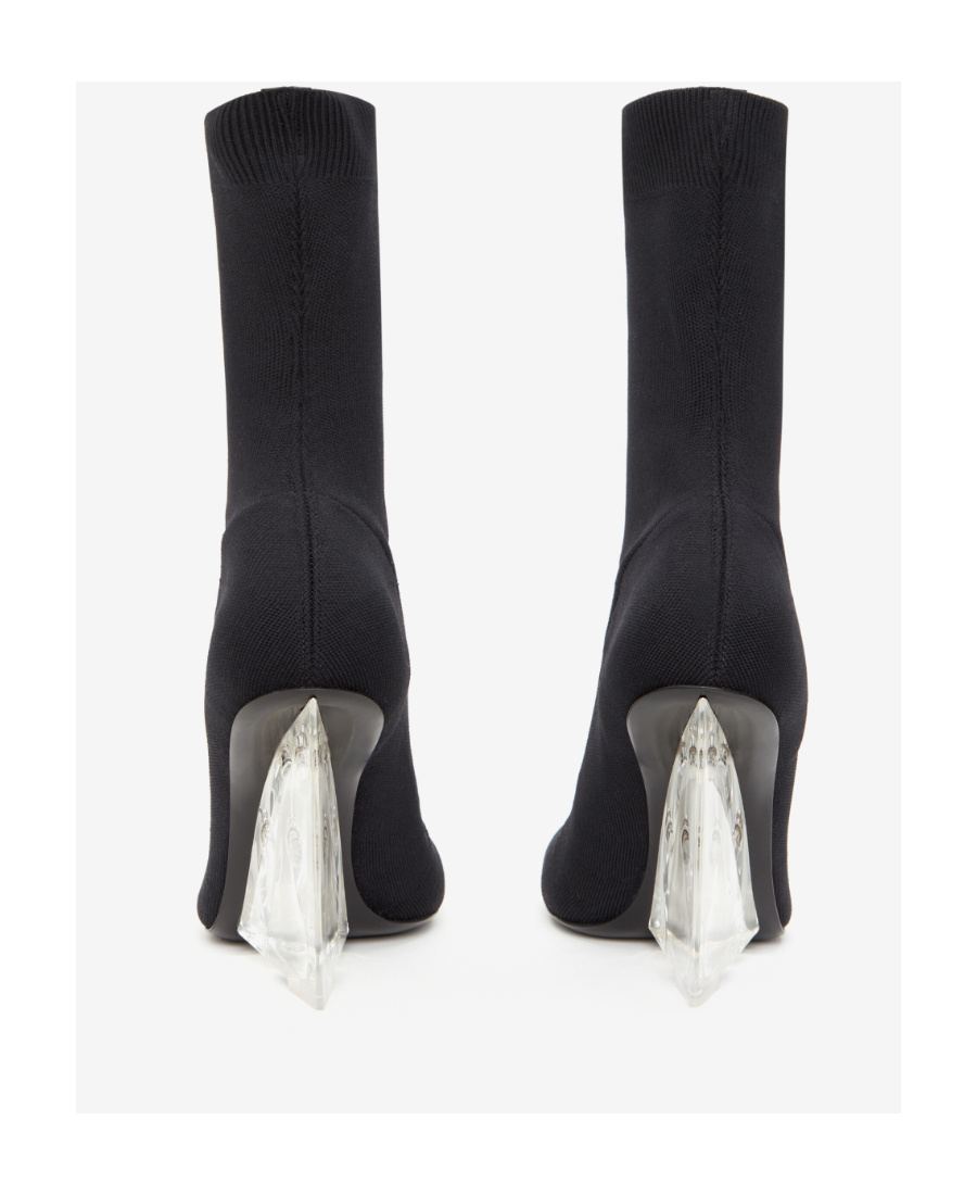 Alexander Mcqueen 105mm Heeled Slip-on Boots In Black