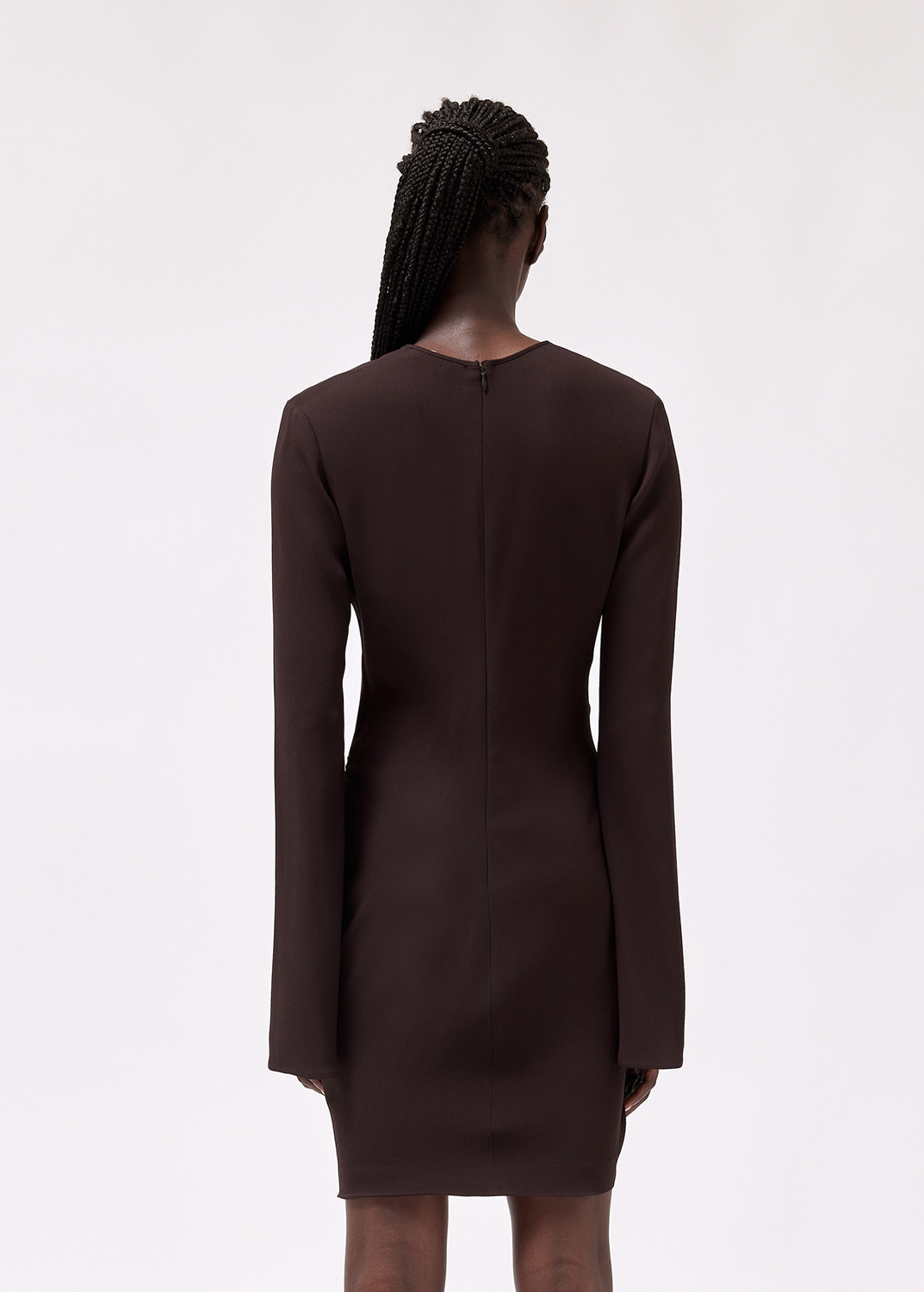 Blumarine Round-neck Long-sleeve Dress In Red