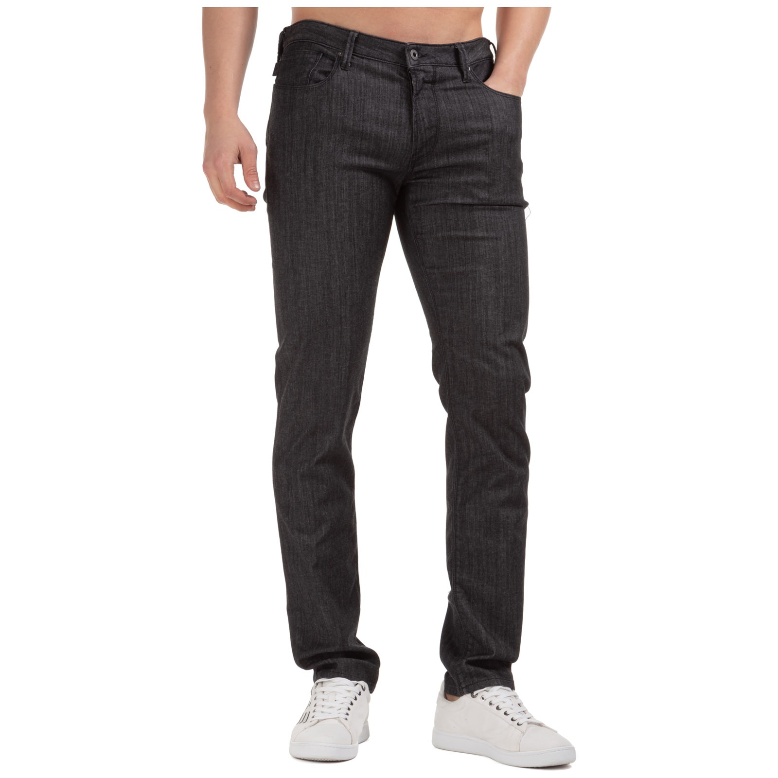 Emporio Armani Low-rise Jeans In Black