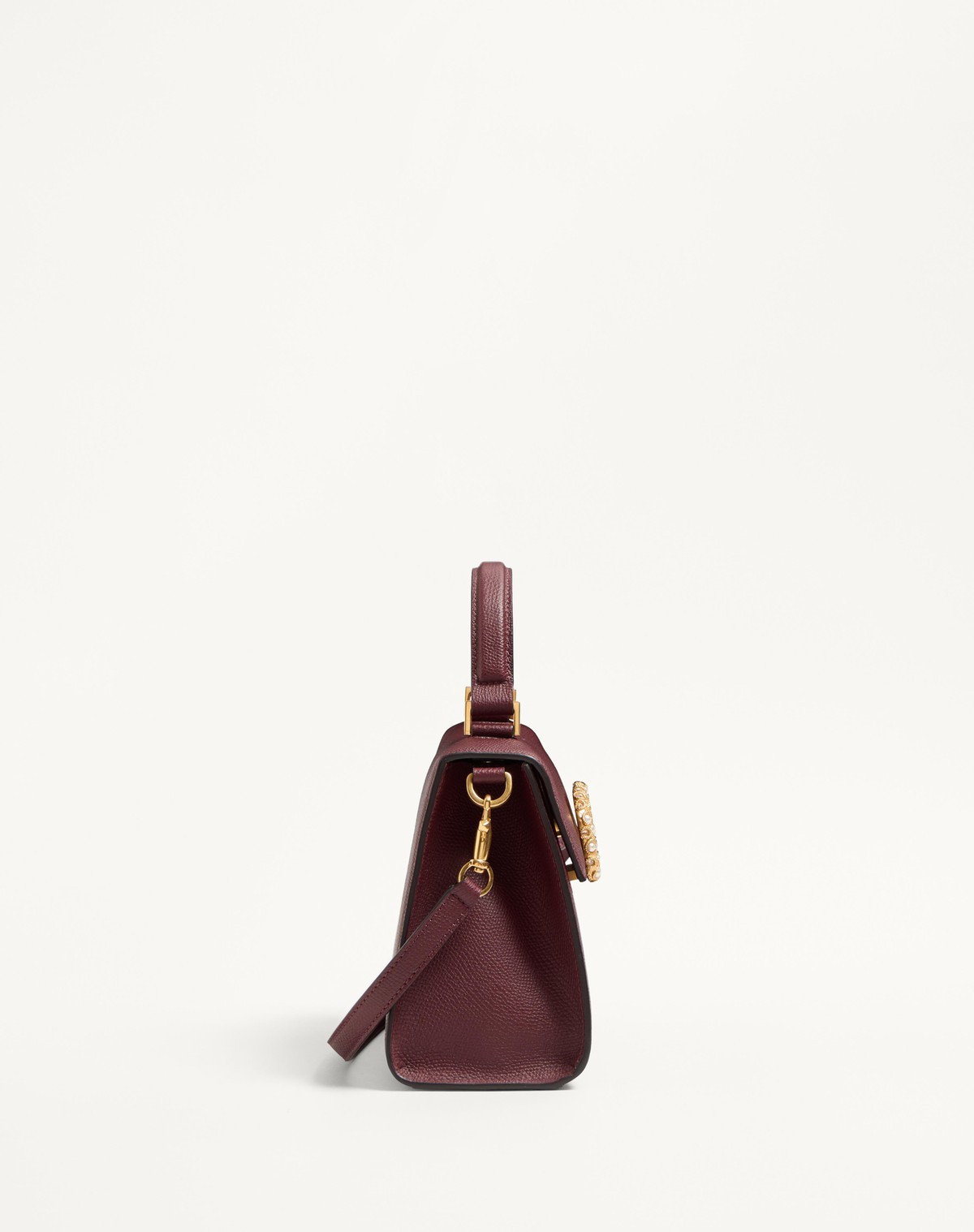 Valentino Vsling Small Handbag In Grainy Calfskin With Jewel Logo