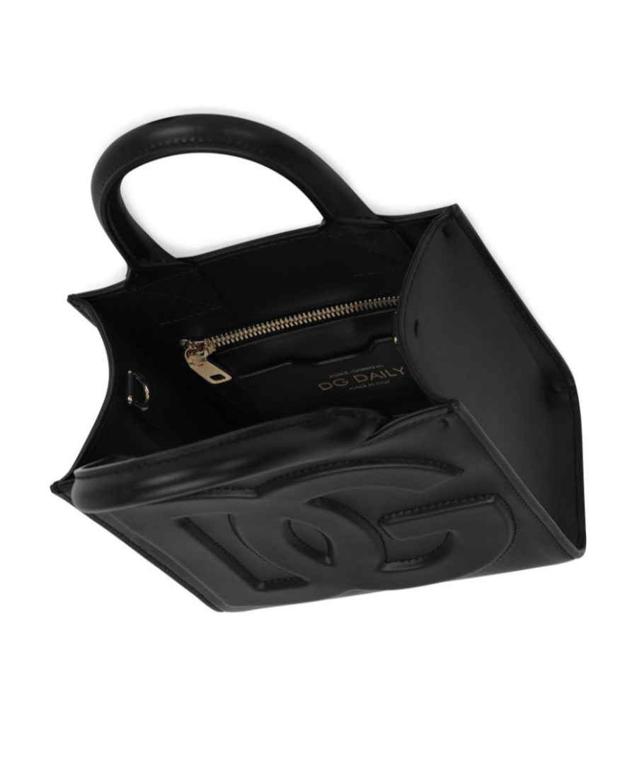 Dolce & Gabbana Dg Daily Leather Tote Bag In Black